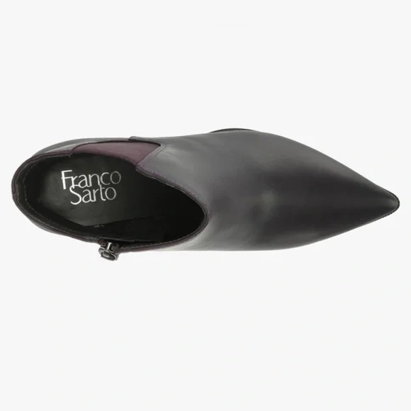 Franco Sarto LEATHER Demmi Pointed Toe Chelsea Ankle Chunky Heel Boot Size 11 - Picture 5 of 13